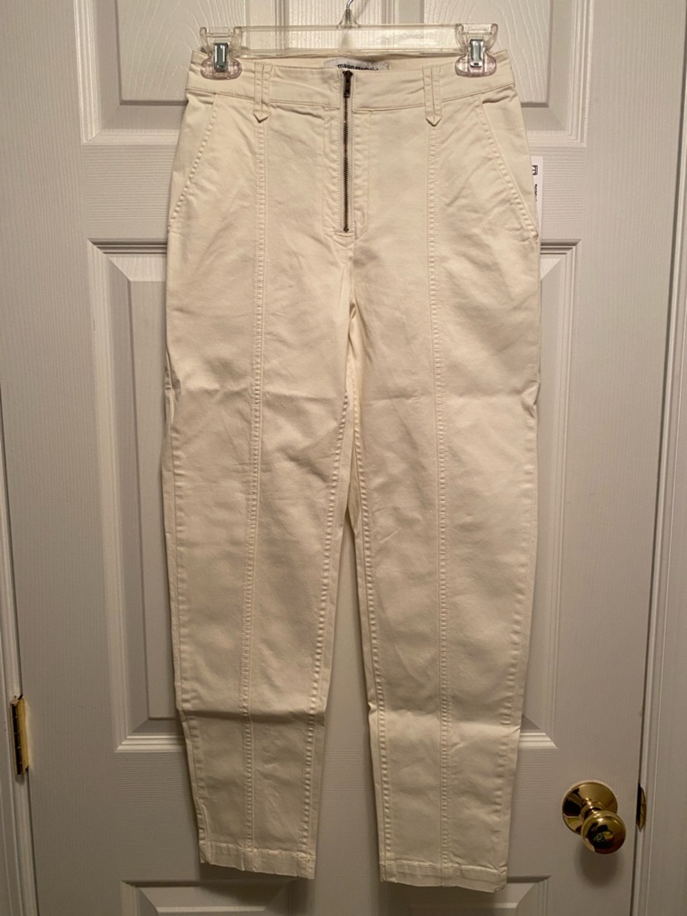 Amazon Essentials Ivory Chino Utility Pants with Front Zipper…